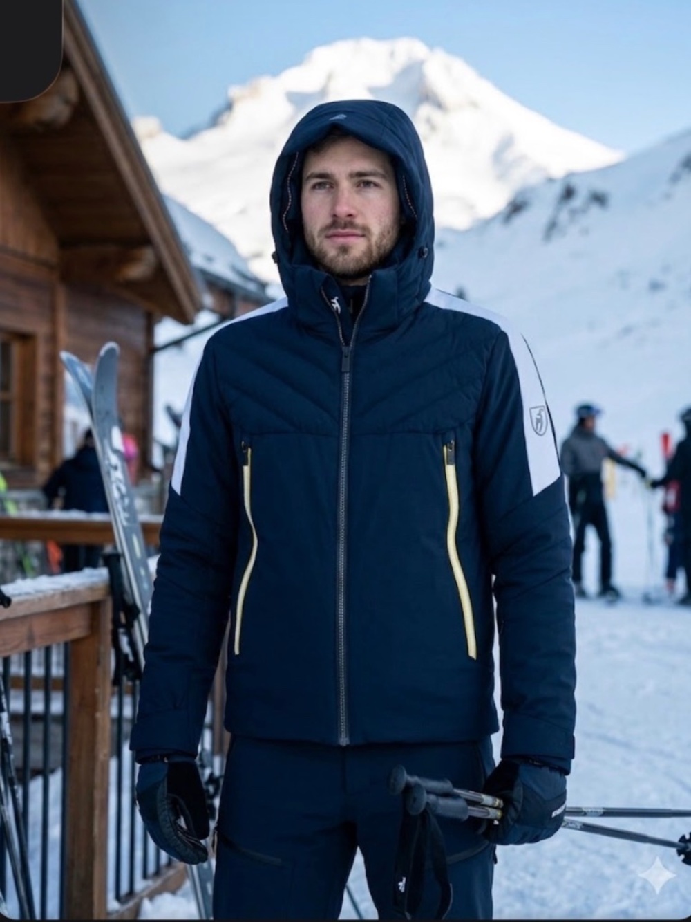 Toni Sailer Finlay Ski Jacket Men's Black Size 50 Medium Large